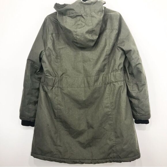Torrid Olive Green Canvas Zip Up Hooded Winter Anorak Jacket - Picture 11 of 16